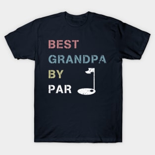 Best Grandpa By Par Shirt Golf Player Papa Golf GiftShort T-Shirt